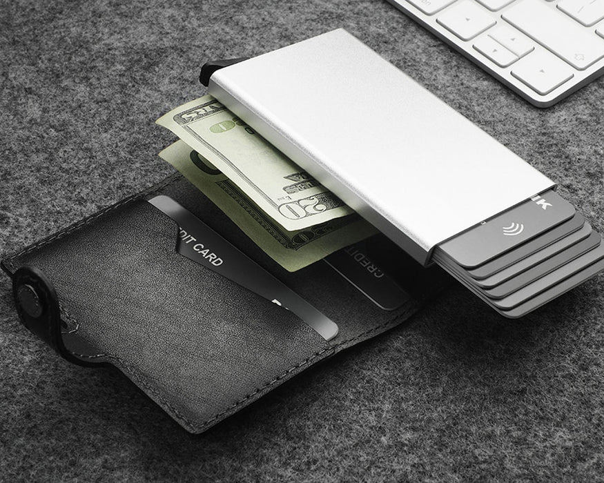 Pularys - VIKING RFID wallet with AirTag pocket | Black