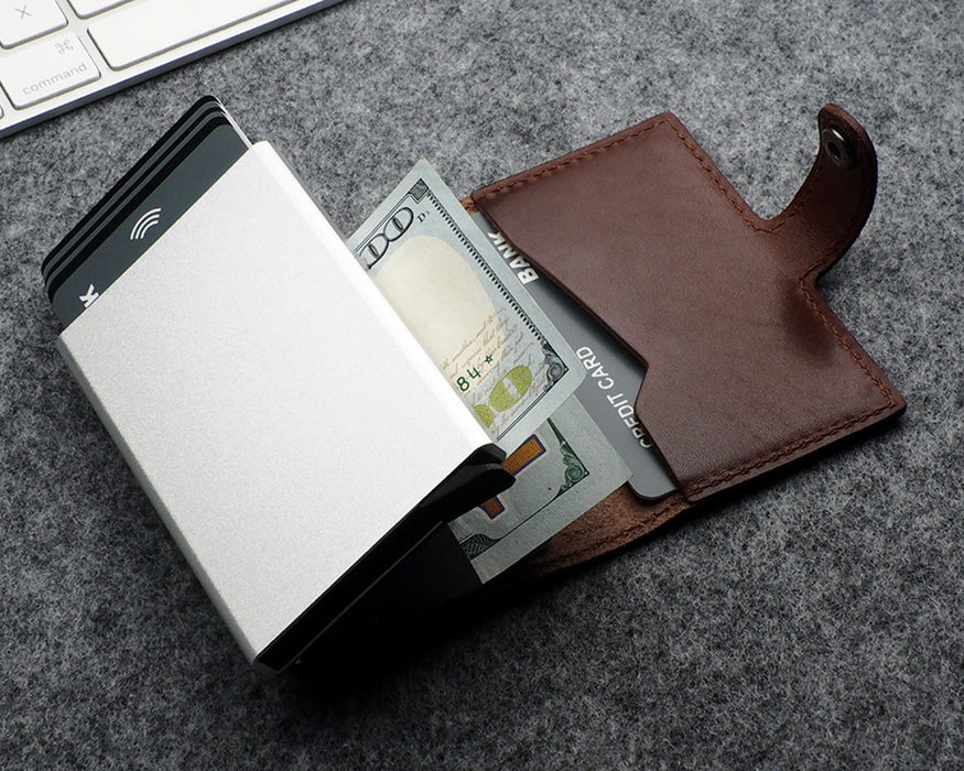 Pularys - VIKING RFID wallet with AirTag pocket | Brown
