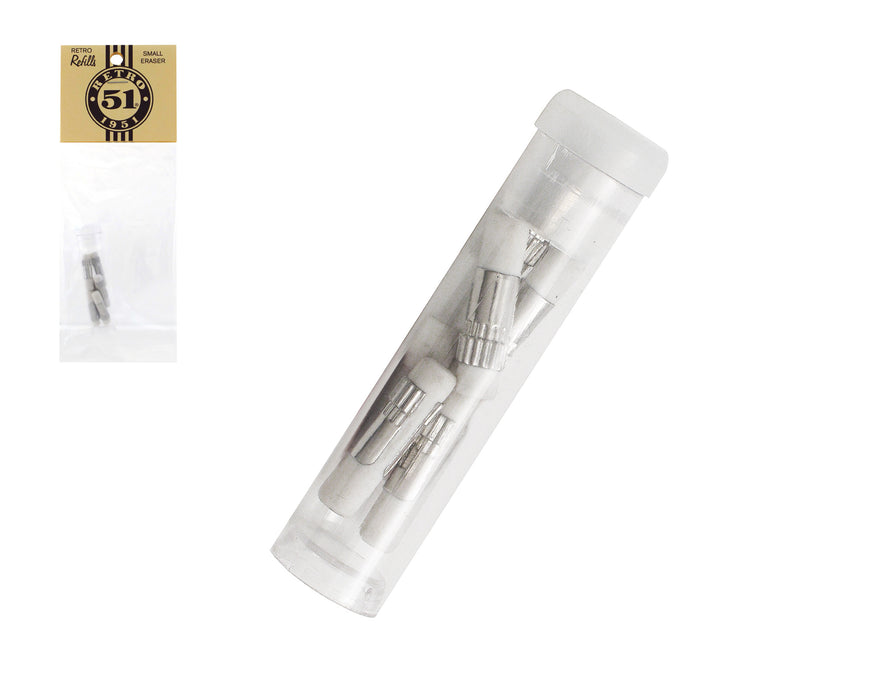 White Hex-o-matic™ Pencil Erasers 6pk