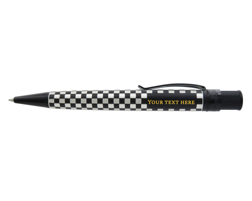 R51 Vault - Groove Writer Black Checker Board Rollerball with Stealth