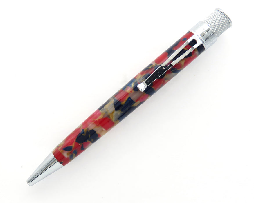 Retro51 Tornado PROOF - Red/Black/White Chunky Block Acrylic Ballpoint Pen