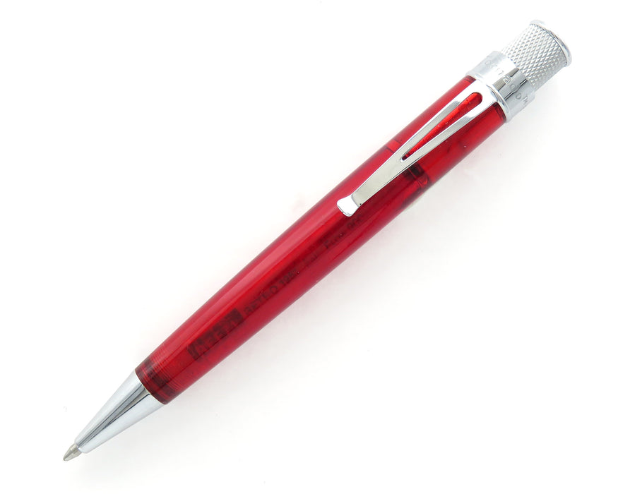Retro51 Tornado PROOF - Demonstrator Red Acrylic Ballpoint Pen (translucent)