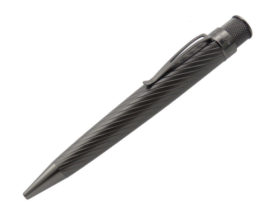 Retro51 Tornado PROOF - Black Nickel Angled Pinstripes Big Shot Ballpoint Pen