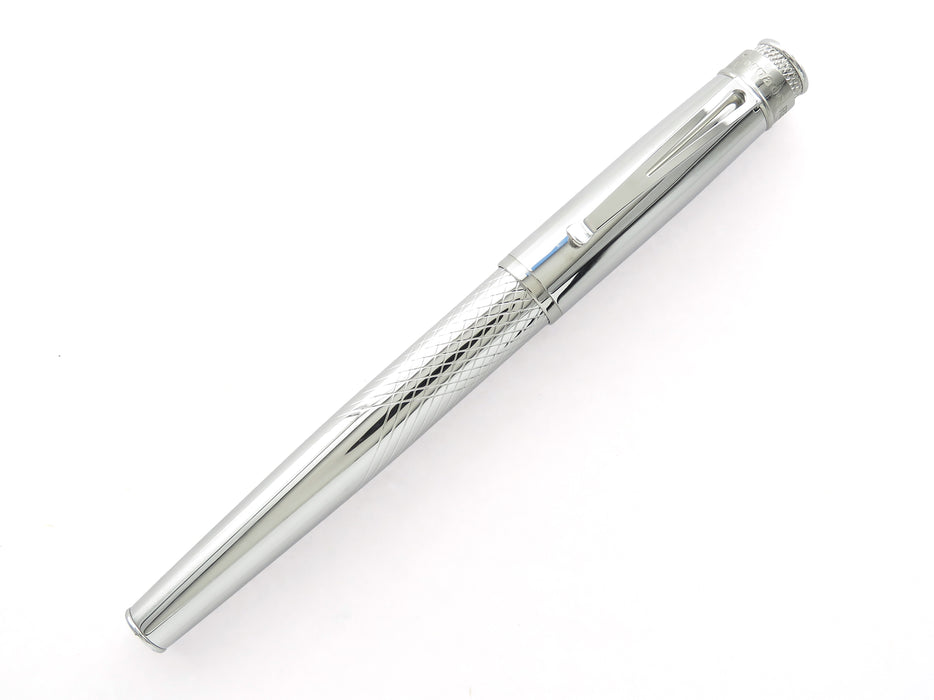 Retro51 Tornado PROOF - Chrome Etched Pattern (Mid-barrel) Fountain Pen