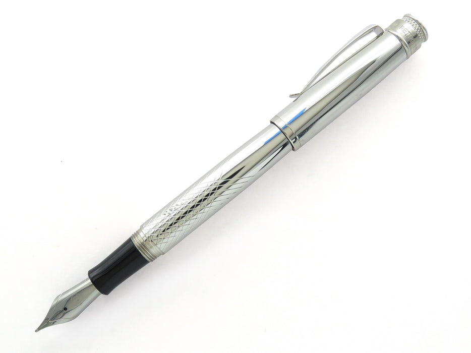Retro51 Tornado PROOF - Chrome Etched Pattern (Mid-barrel) Fountain Pen