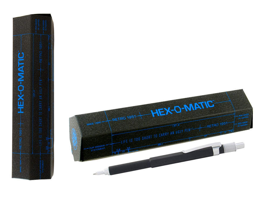 HEX-O-MATIC - Bolígrafo negro