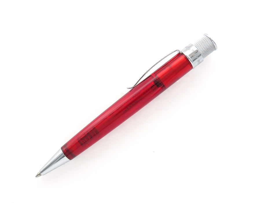 Retro51 Tornado PROOF - Demonstrator Red Acrylic Ballpoint Pen (translucent)