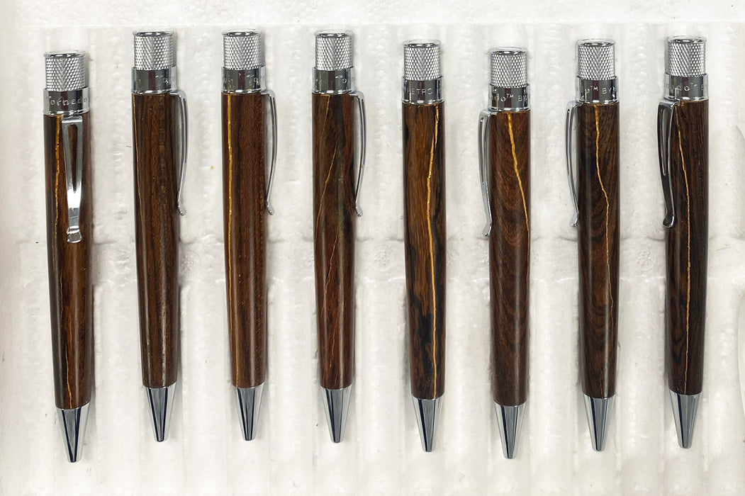 Retro51 Tornado Kintsugi-Style Wooden Ballpoint Pen (Gold Fill)