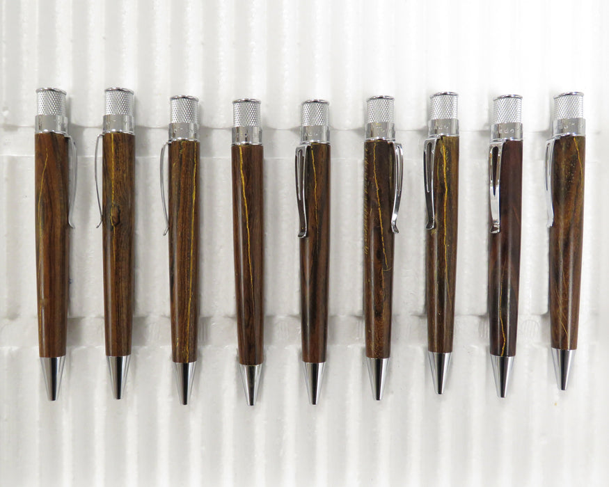 Retro51 Tornado Kintsugi-Style Wooden Ballpoint Pen (Gold Fill)