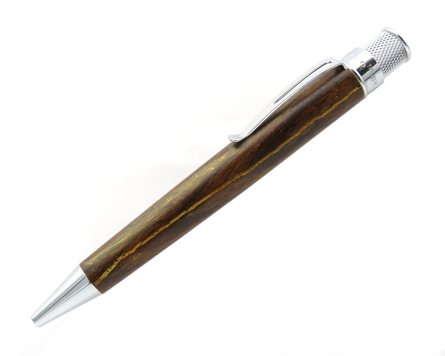 Retro51 Tornado Kintsugi-Style Wooden Ballpoint Pen (Gold Fill)