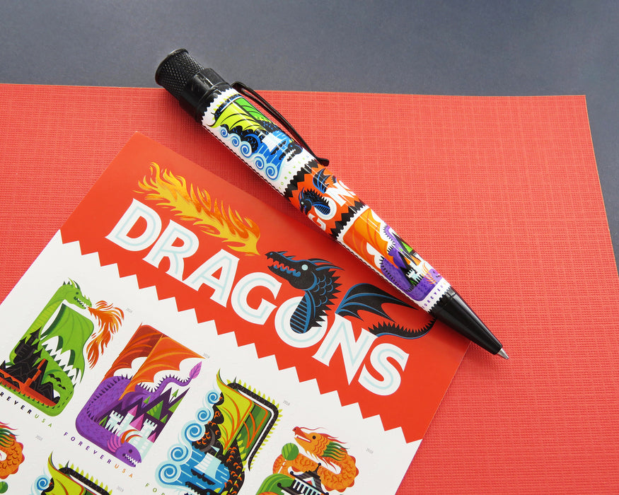 USPS® - Bolígrafo con sello de dragones Big Shot
