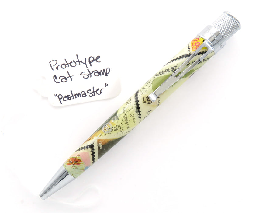 Retro51 Tornado PROOF - Cat Postmaster (Authentic Stamps) Ballpoint Pen