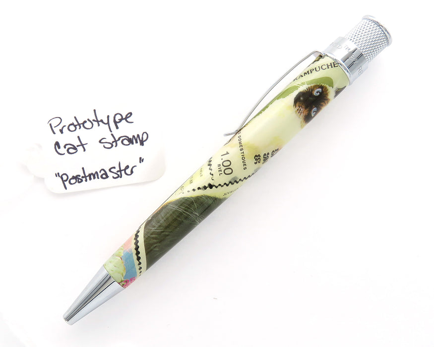Retro51 Tornado PROOF - Cat Postmaster (Authentic Stamps) Ballpoint Pen