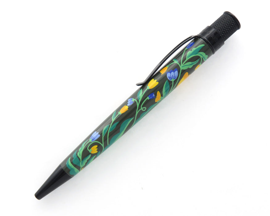 Retro51 Tornado PROOF - Growth in Dark Grey & Yellow Flowers Ballpoint Pen