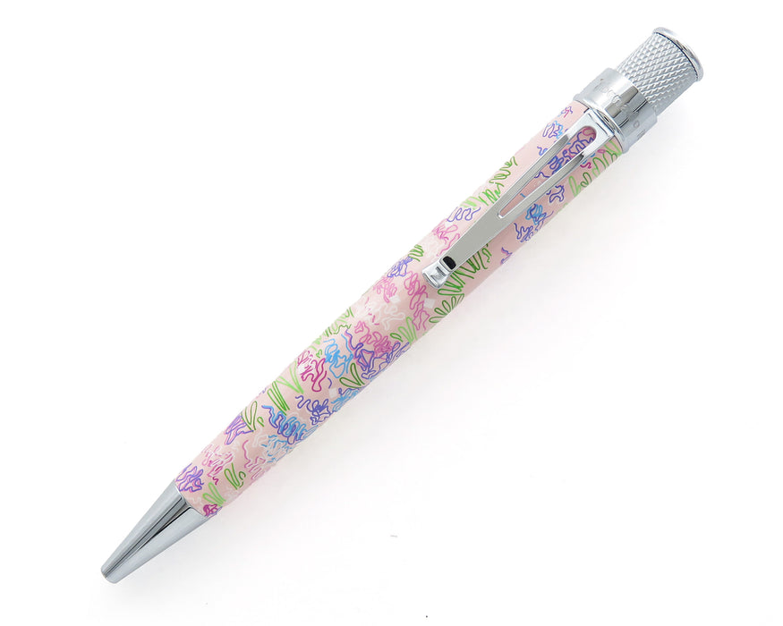 Retro51 Tornado PROOF - Pink with Squiggly Pattern Ballpoint Pen