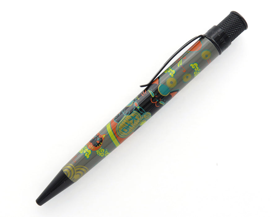 Retro51 Tornado PROOF - Lucky Cat in Warm Gray Ballpoint Pen with Stealth Accents