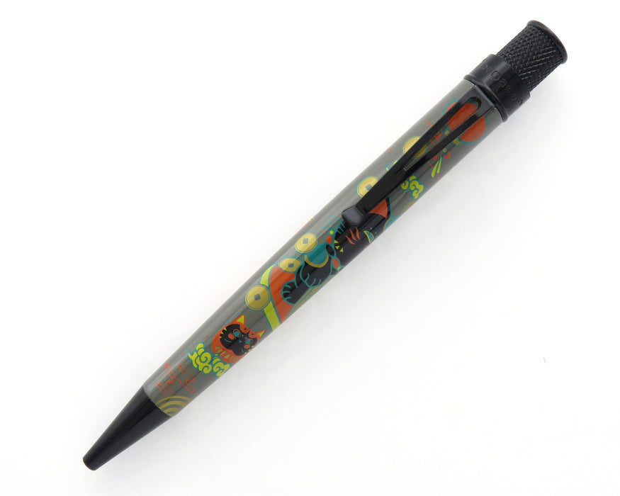 Retro51 Tornado PROOF - Lucky Cat in Warm Gray Ballpoint Pen with Stealth Accents