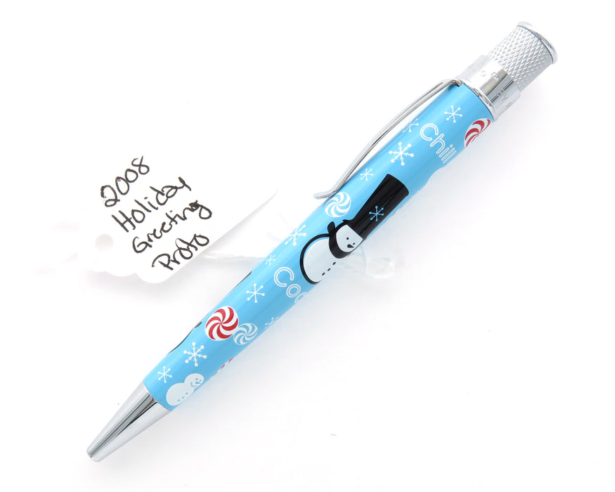 Retro51 Tornado PROOF - "Happy Holidays" Blue with Snowman Ballpoint Pen