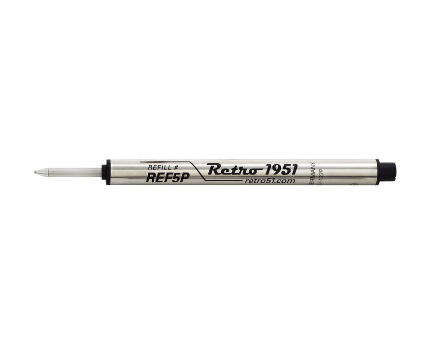 Retro 1951 Tornado Rollerball Refills Black 3-Pack | Short Capless Ink Refills For Retro 51 Pens