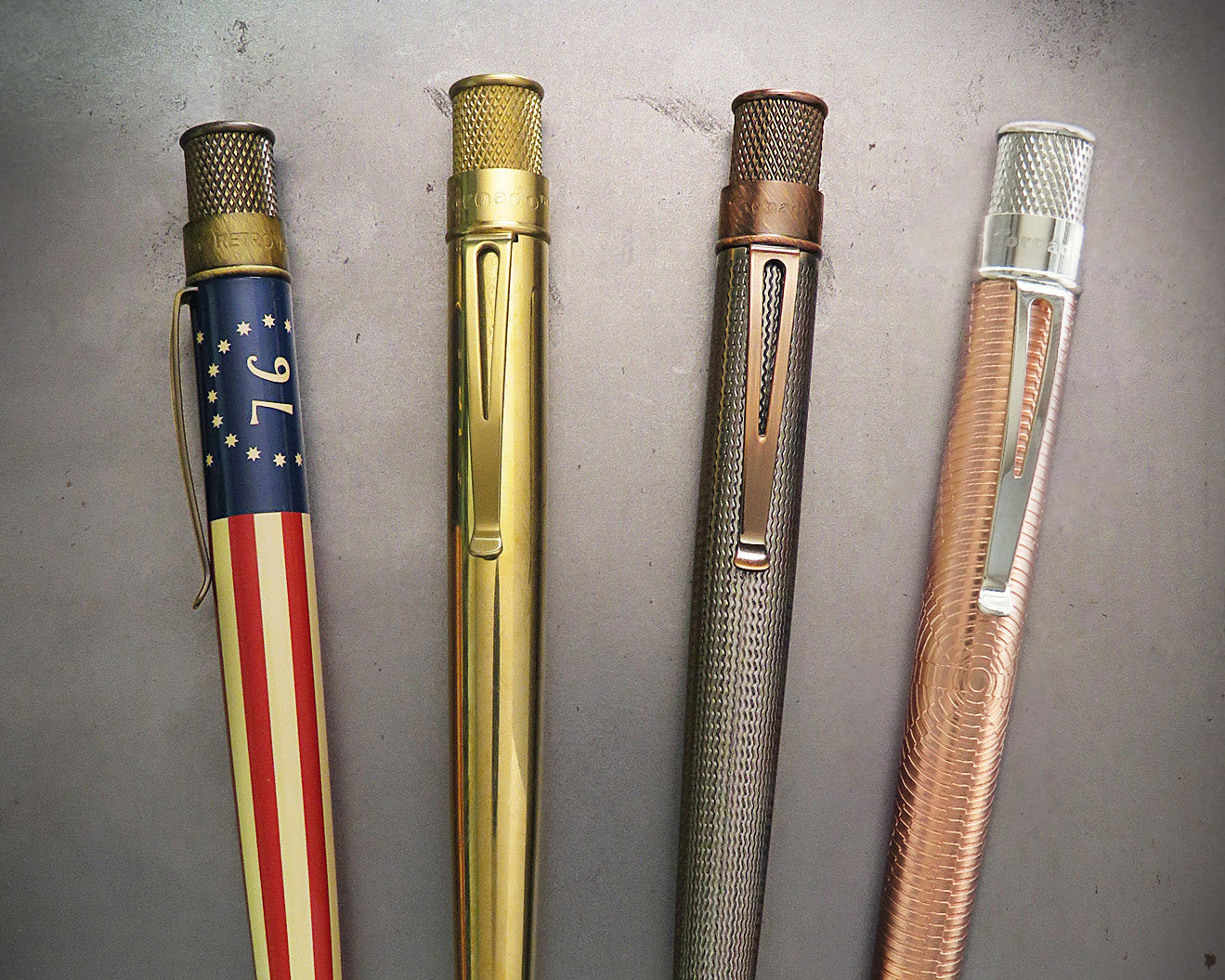 Line of Tornado Vintage metalsmith pens 