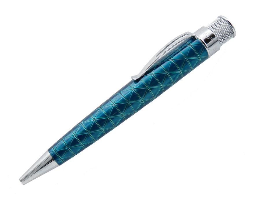 Retro51 Tornado PROOF - Turquoise Triangle Pattern Big Shot Ballpoint Pen