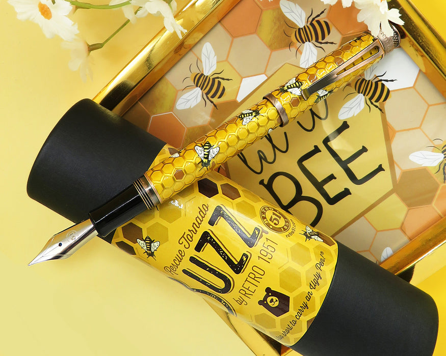Pen Honeycomb Yellow Acrylic