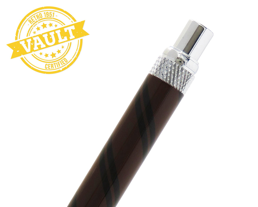 R51 Vault - Brown Retro Mini-Click Ballpoint