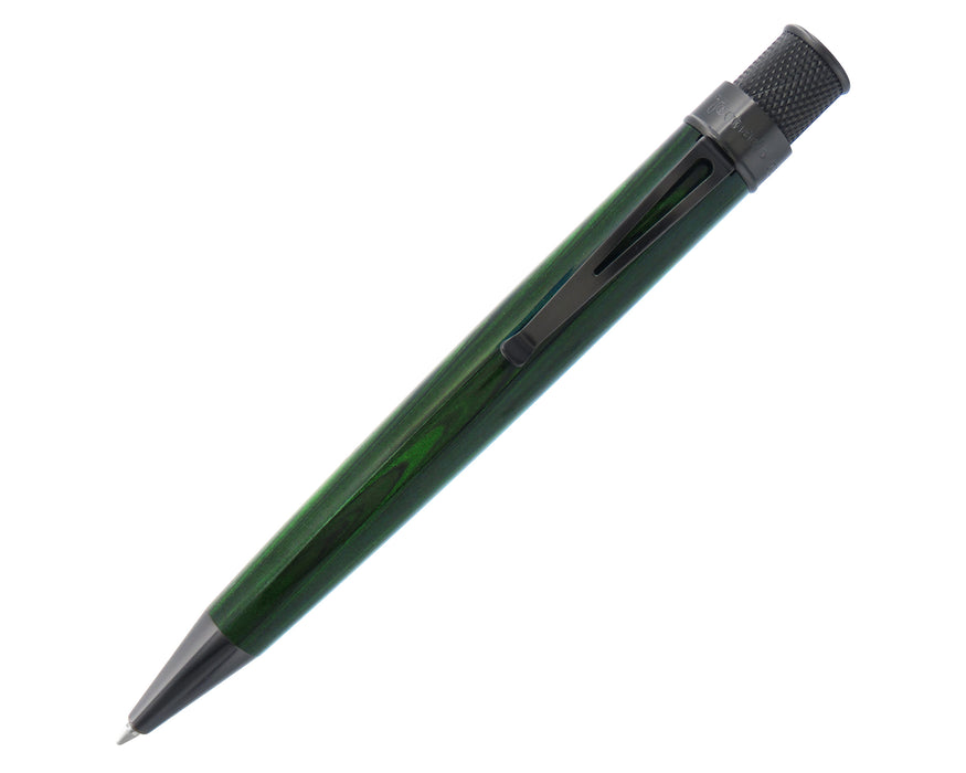 R51 Vault - Green Ebonite Rollerball with Black Nickel