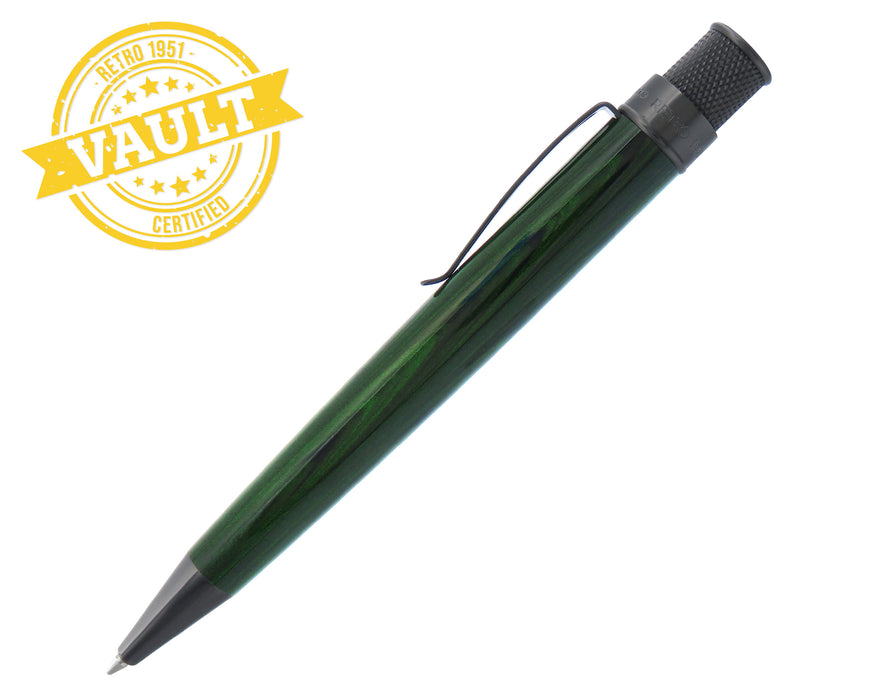 R51 Vault - Green Ebonite Rollerball with Black Nickel