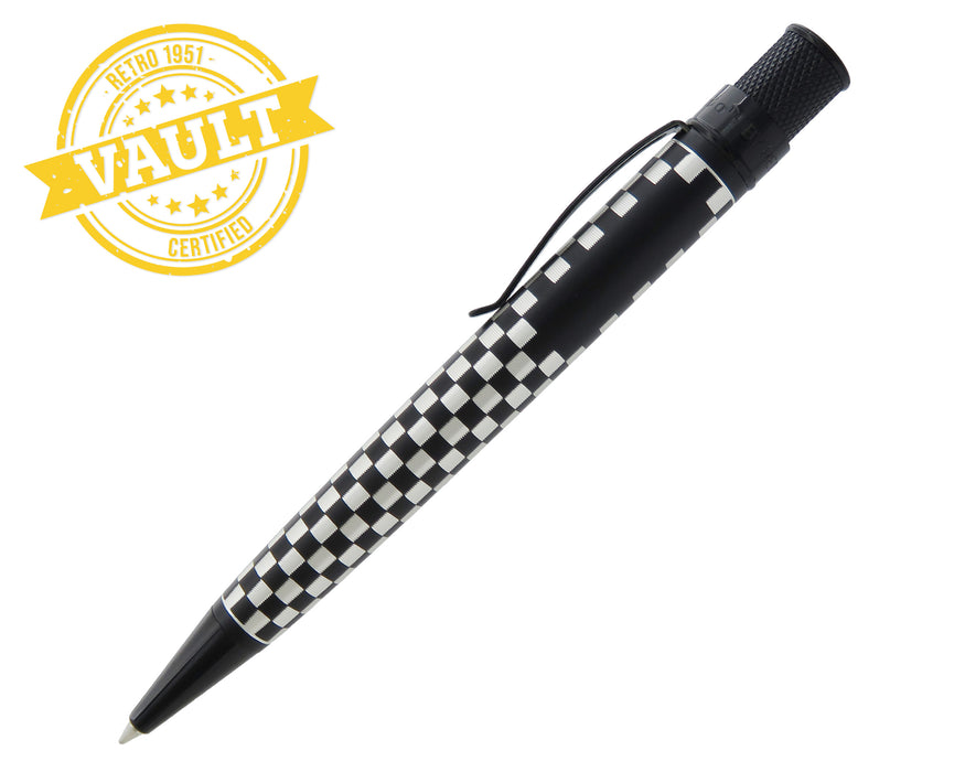 R51 Vault - Groove Writer Black Checker Board Rollerball with Stealth