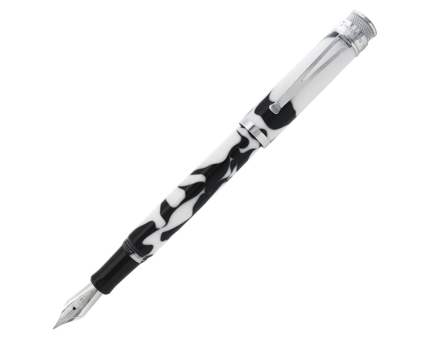 R51 Vault - Black and White Swirl Acrylic Fountain Pen Prototype