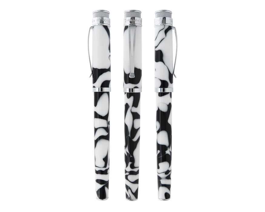 R51 Vault - Black and White Swirl Acrylic Fountain Pen Prototype