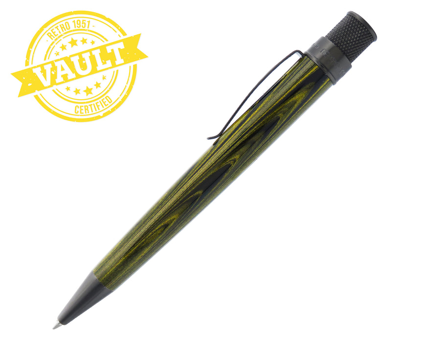 R51 Vault - Yellow Ebonite Rollerball with Black Nickel