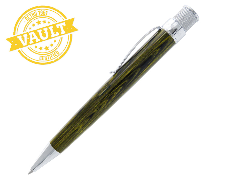 R51 Vault - Yellow Ebonite Rollerball with Chrome