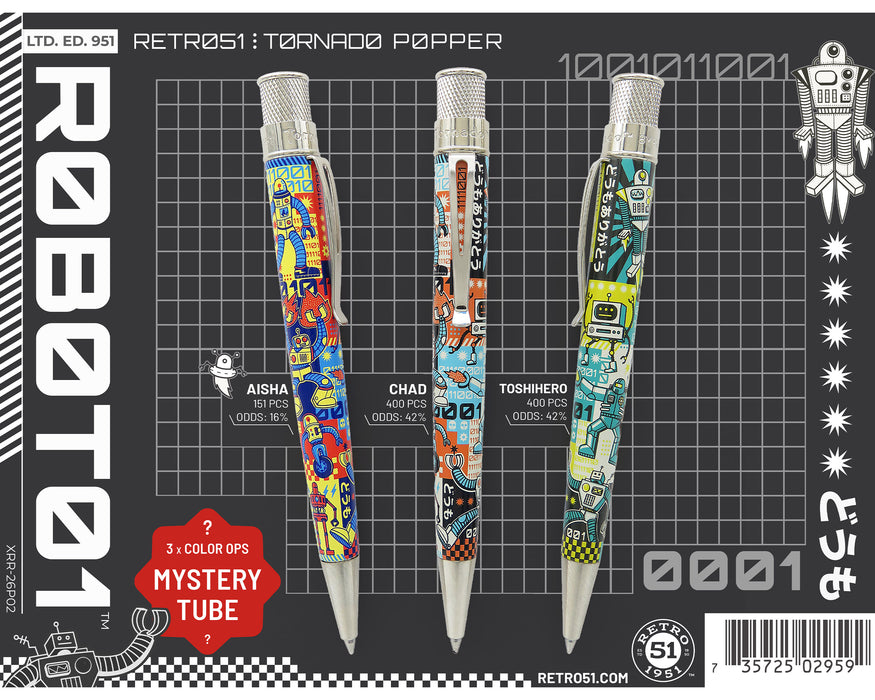 Tornado Popper™ - R0B0T01 Rollerball Pen