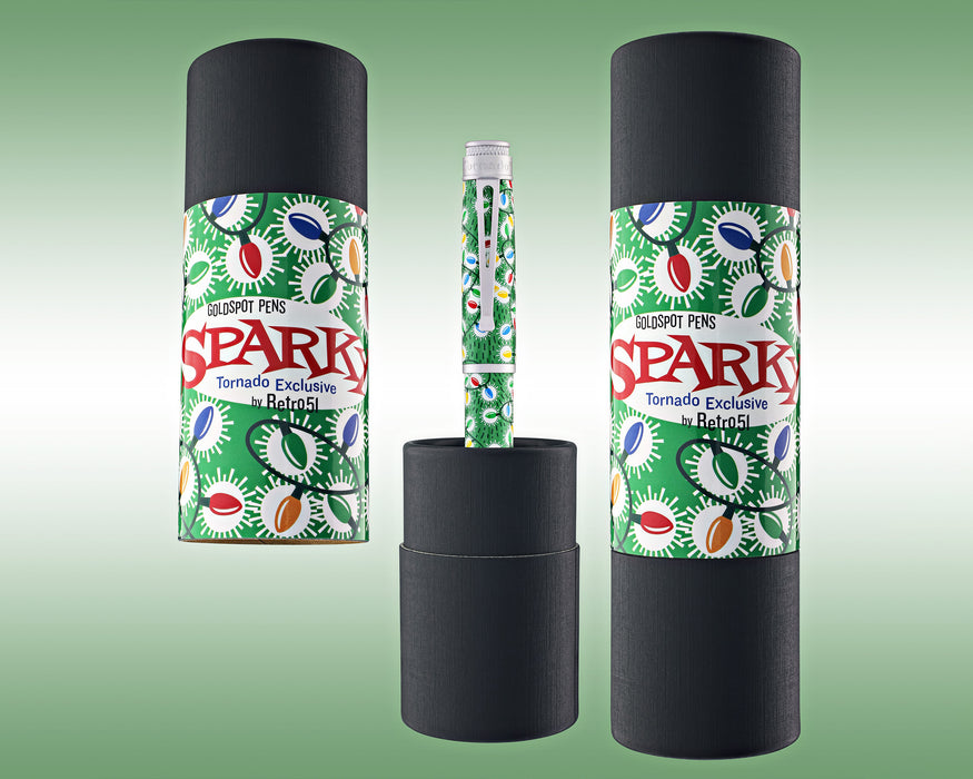 Goldspot Exclusive -  Sparky Christmas Lights Fountain Pen LE