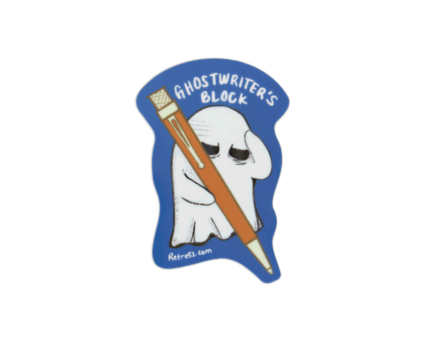 'Ghostwriter's Block' Glow-in-the-Dark Sticker