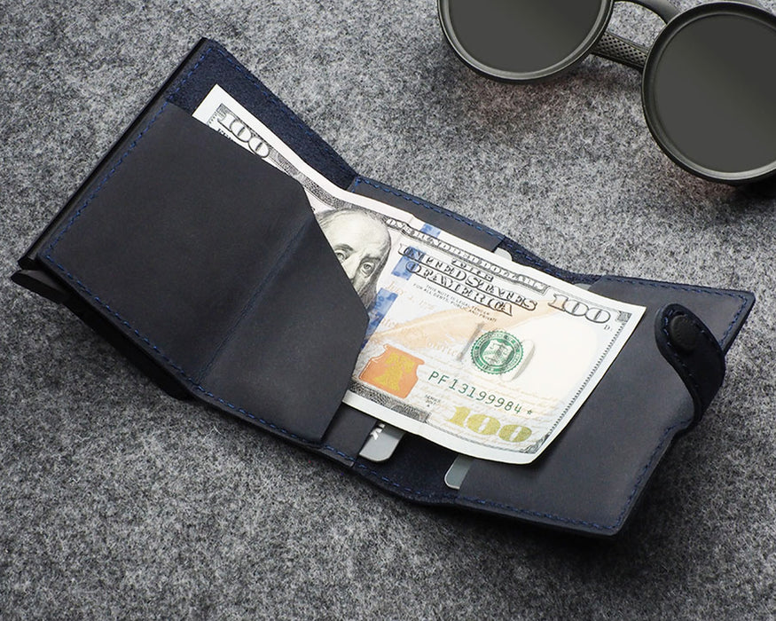 Pularys - HUGO RFID Wallet | Navy Blue