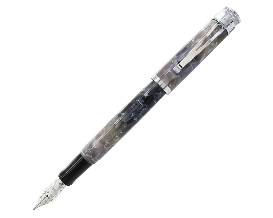 Tornado Acrylic - Silver Lining Fountain Pen